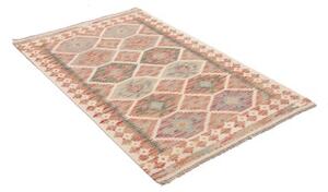 Tappeto Kilim Geometrico Avorio Mattone 95x151 Cm
