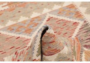 Tappeto Kilim Geometrico Beige Arancione 105x146 Cm