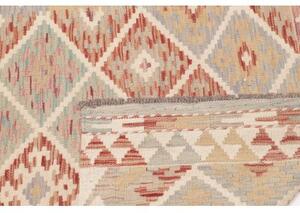 Tappeto Kilim Geometrico Rosso Mattone Avorio 108x156 Cm
