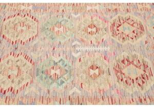Tappeto Kilim Stilizzato Beige Rosa 104x150 Cm