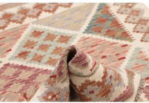 Tappeto Kilim Geometrico Avorio Mattone 103x150 Cm