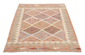 Tappeto Kilim Geometrico Beige Arancione 105x146 Cm