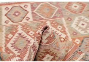 Tappeto Kilim Geometrico Terracotta Beige 106x148 Cm