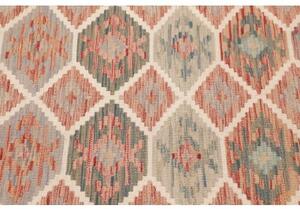 Tappeto Kilim Geometrico Avorio Mattone 95x151 Cm