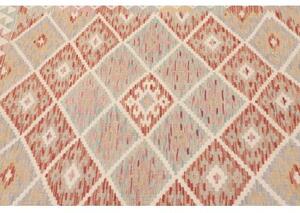 Tappeto Kilim Geometrico Rosso Mattone Avorio 108x156 Cm
