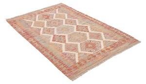 Tappeto Kilim Geometrico Rosso Beige 98x147 Cm
