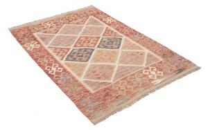 Tappeto Kilim Geometrico Rosso Mattone Beige 102x148 Cm