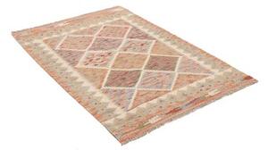 Tappeto Kilim Geometrico Beige Arancione 105x146 Cm