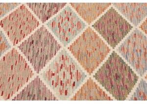 Tappeto Kilim Geometrico Beige Arancione 105x146 Cm