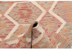 Tappeto Kilim Geometrico Beige Rosso 99x148 Cm