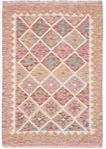 Tappeto Kilim Geometrico Rosa Antico Beige 105x150 Cm