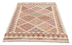 Tappeto Kilim Geometrico Avorio Mattone 103x150 Cm