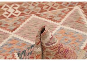 Tappeto Kilim Geometrico Rosso Mattone Beige 102x148 Cm