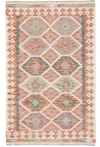 Tappeto Kilim Geometrico Avorio Mattone 95x151 Cm