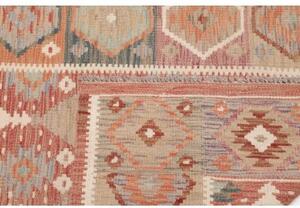 Tappeto Kilim Geometrico Terracotta Beige 106x148 Cm