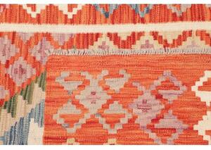 Tappeto Kilim Geometrico Arancione Multicolore 103x195 Cm