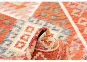 Tappeto Kilim Geometrico Arancione Multicolore 103x195 Cm