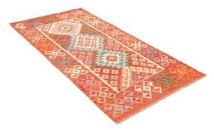 Tappeto Kilim Geometrico Arancione Multicolore 103x195 Cm