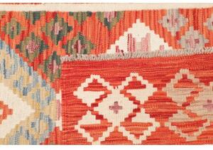 Tappeto Kilim Geometrico Arancione Beige 100x201 Cm