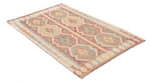 Tappeto Kilim Geometrico Becco Di Mattone Celeste 100x141 Cm