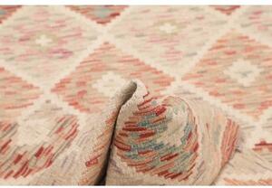 Tappeto Kilim Geometrico Beige Rosso Mattone 100x152 Cm