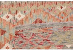 Tappeto Kilim Geometrico Arancione Grigio 98x153 Cm