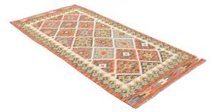 Tappeto Kilim Geometrico Arancione Avorio 102x199 Cm