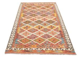 Tappeto Kilim Geometrico Arancione Beige 107x199 Cm