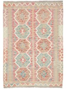 Tappeto Kilim Geometrico Rosa Azzurro 98x138 Cm