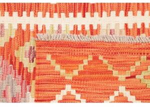 Tappeto Kilim Geometrico Arancione Multicolore 102x209 Cm