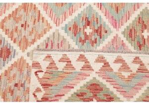 Tappeto Kilim Geometrico Avorio Rosso Mattone 100x150 Cm
