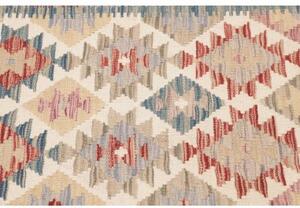 Tappeto Kilim Geometrico Beige Rosso Mattone 97x155 Cm