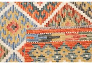Tappeto Kilim Geometrico Arancione Avorio 102x199 Cm