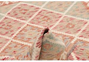 Tappeto Kilim Geometrico Rosso Mattone Bianco Crema 102x152 Cm