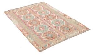Tappeto Kilim Geometrico Rosa Azzurro 98x138 Cm