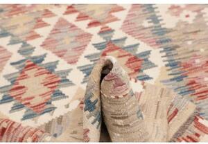 Tappeto Kilim Geometrico Beige Rosso Mattone 97x155 Cm