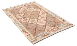 Tappeto Kilim Geometrico Beige Rosso Mattone 99x150 Cm