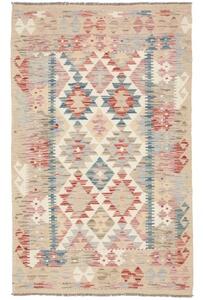 Tappeto Kilim Geometrico Beige Rosso Mattone 97x155 Cm