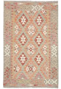 Tappeto Kilim Geometrico Arancione Grigio 98x153 Cm
