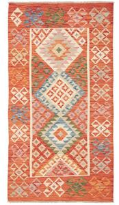 Tappeto Kilim Geometrico Arancione Multicolore 103x195 Cm