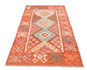 Tappeto Kilim Geometrico Arancione Multicolore 103x195 Cm