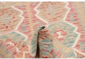 Tappeto Kilim Geometrico Rosa Azzurro 98x138 Cm