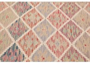 Tappeto Kilim Geometrico Beige Multicolore 97x154 Cm