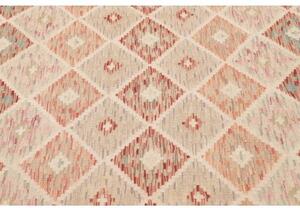 Tappeto Kilim Geometrico Beige Rosso Mattone 100x152 Cm