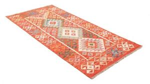 Tappeto Kilim Geometrico Arancione Beige 100x201 Cm