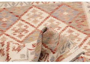 Tappeto Kilim Geometrico Beige Rosso Mattone 99x150 Cm