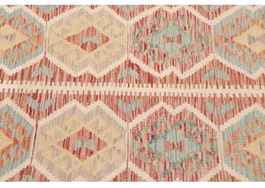 Tappeto Kilim Geometrico Becco Di Mattone Celeste 100x141 Cm