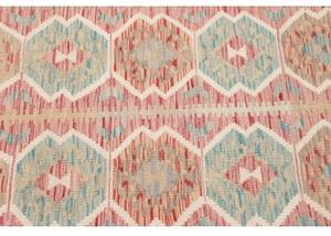 Tappeto Kilim Geometrico Rosa Azzurro 98x138 Cm