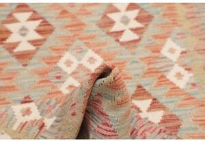 Tappeto Kilim Geometrico Arancione Grigio 98x153 Cm