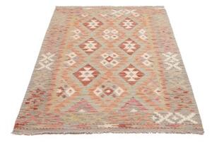 Tappeto Kilim Geometrico Arancione Grigio 98x153 Cm